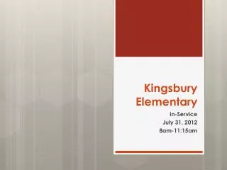 Kingsbury Elementary