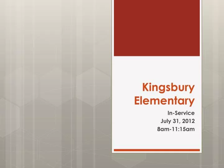 kingsbury elementary