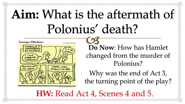 aim what is the aftermath of polonius death