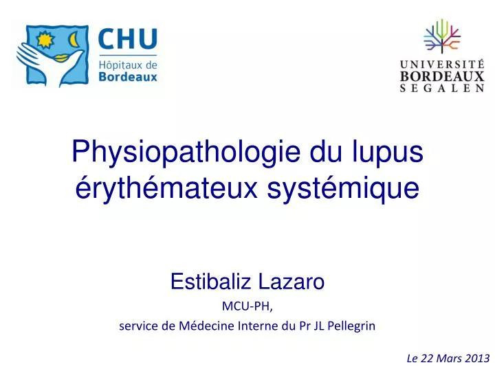 physiopathologie du lupus ryth mateux syst mique