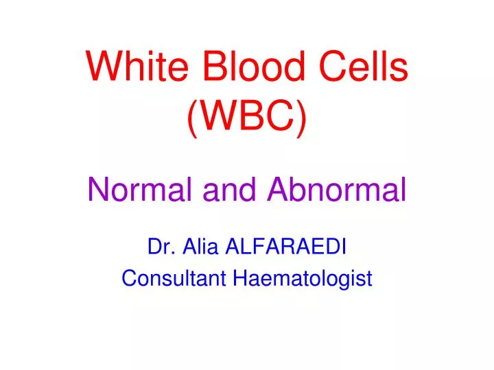white blood cells wbc normal and abnormal