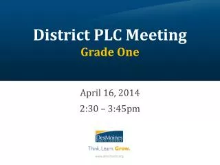 District PLC Meeting Grade One