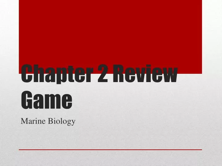 chapter 2 review game