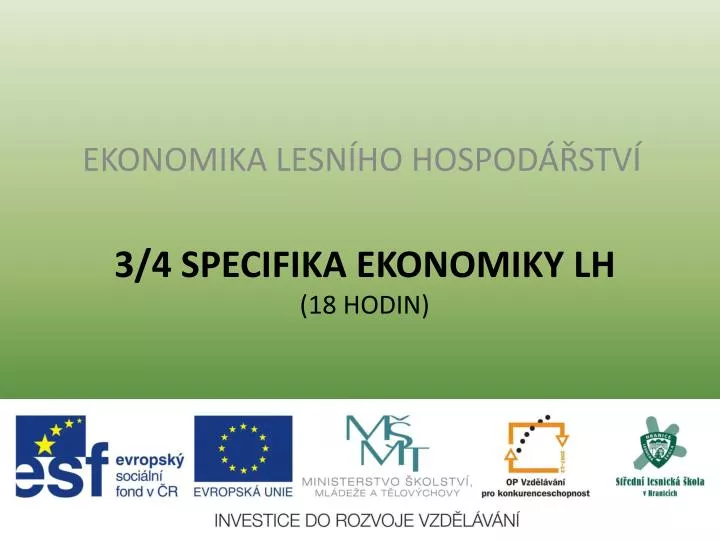 3 4 specifika ekonomiky lh 18 hodin