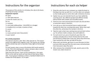 instructions for the organiser