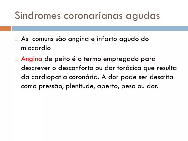 sindromes coronarianas agudas