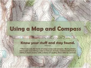 Using a Map and Compass