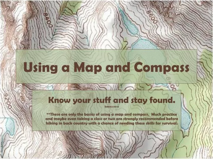 using a map and compass