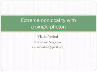 Extreme nonlocality with a single photon