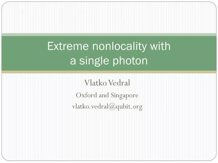 extreme nonlocality with a single photon