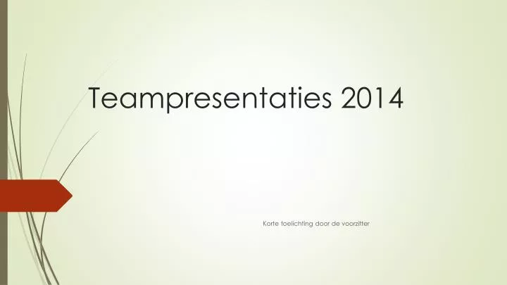 teampresentaties 2014