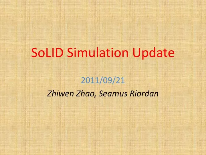 solid simulation update