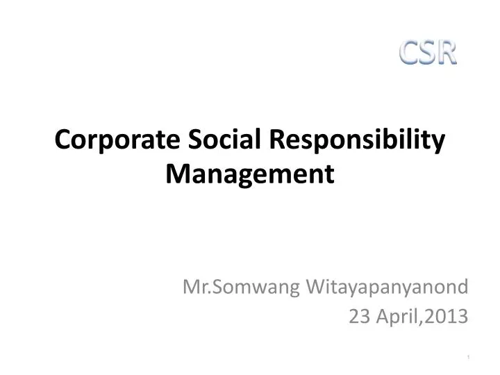 corporate social responsibility management