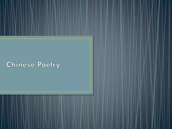 chinese poetry