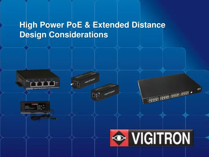 high power poe extended distance design considerations