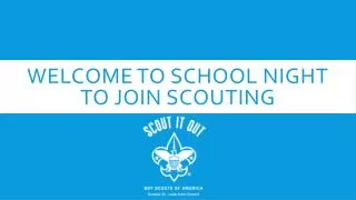 Welcome To School Night To Join Scouting