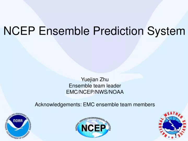 ncep ensemble prediction system