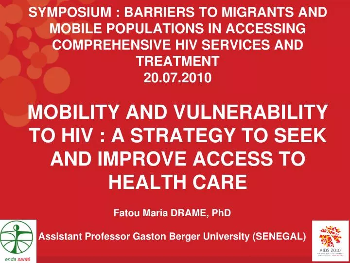 mobility and vulnerability to hiv a strategy to seek and improve access to health care