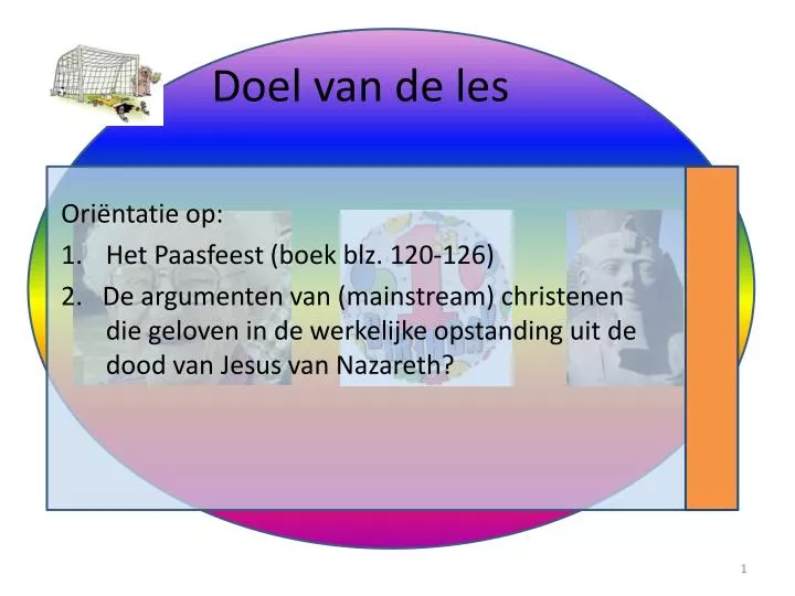 doel van de les