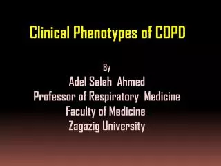 Clinical Phenotypes of COPD