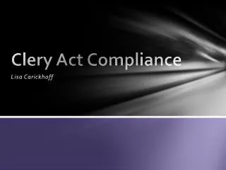 Clery Act Compliance