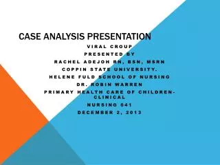 Case analysis presentation