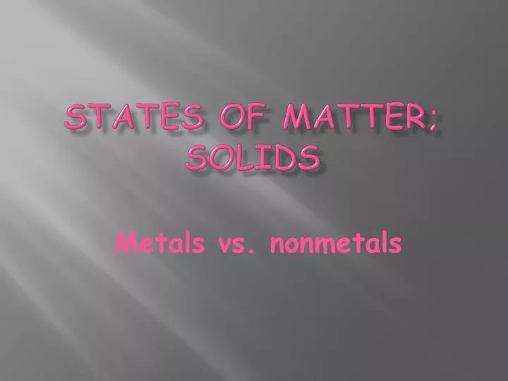 states of matter solids