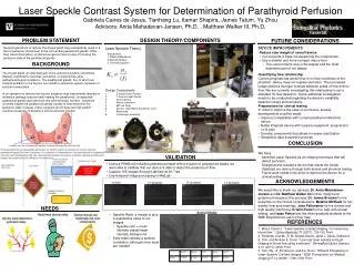Laser Speckle Contrast System for Determination of Parathyroid Perfusion