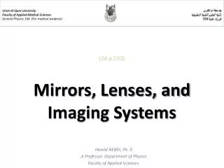 (24 p.593) Mirrors, Lenses, and Imaging Systems