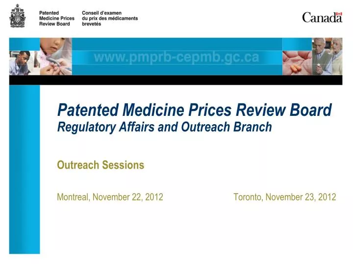 patented medicine prices review board regulatory affairs and outreach branch