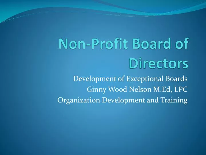 non profit board of directors
