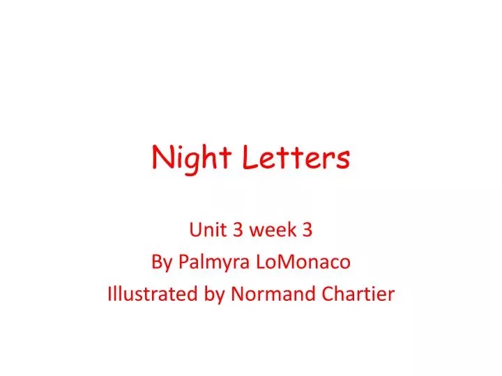 night letters