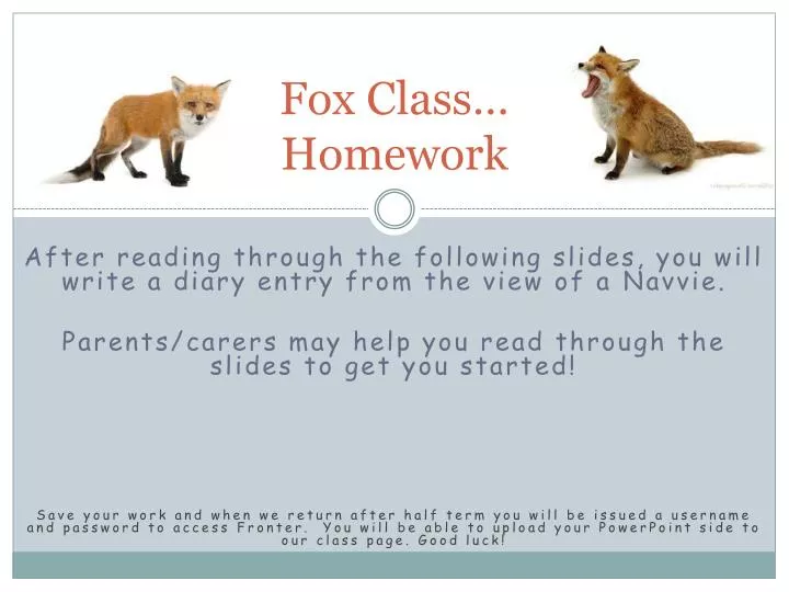 fox class homework