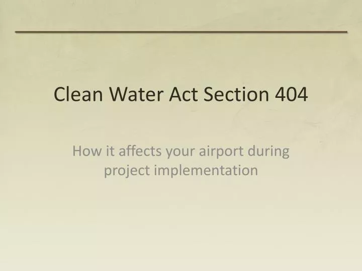 clean water act section 404