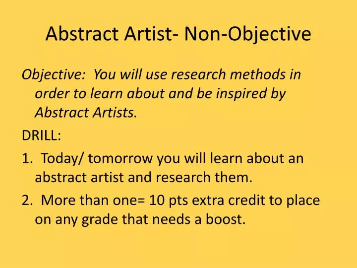 abstract artist non objective