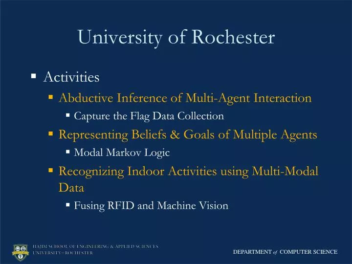 PPT University of Rochester PowerPoint Presentation free download