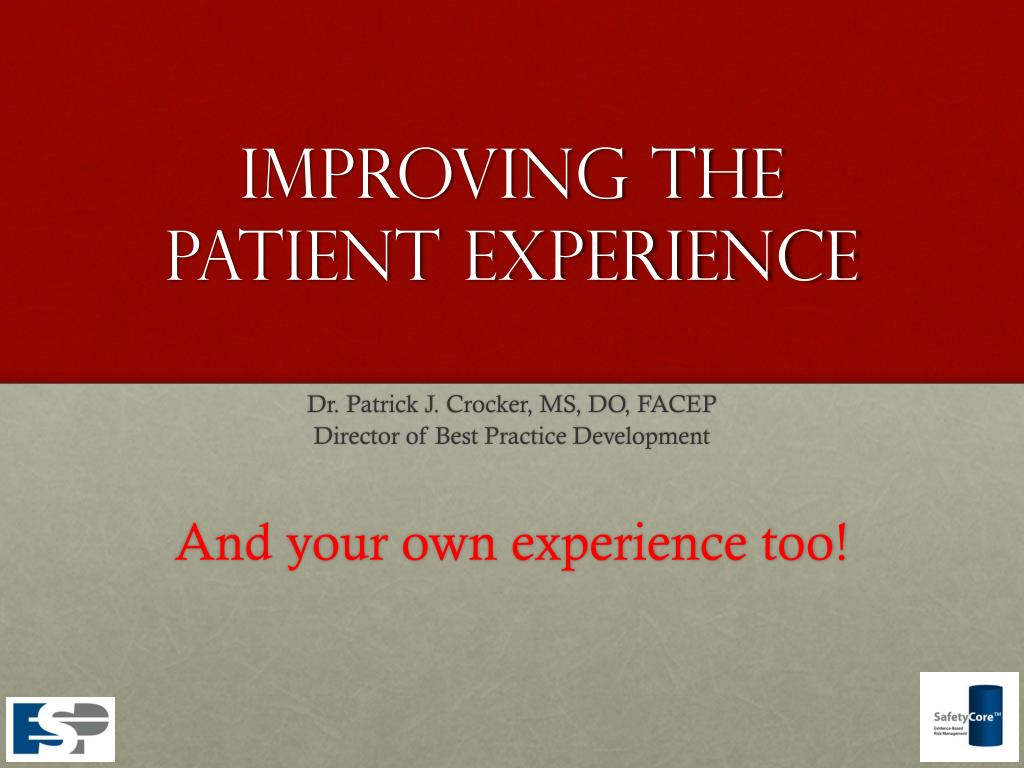 PPT - Improving The patient experience PowerPoint Presentation, free ...