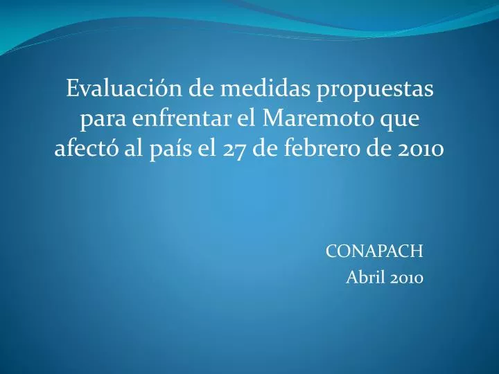 conapach abril 2010