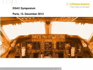 DSAC Symposium Paris, 13. December 2013