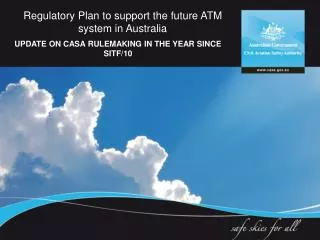Regulatory Plan to support the future ATM system in Australia