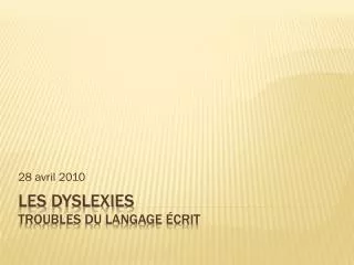 28 avril 2010
