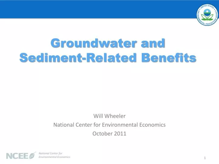 groundwater and sediment related benefits