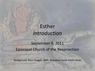 Esther Introduction