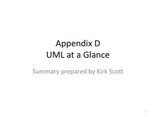 Appendix D UML at a Glance