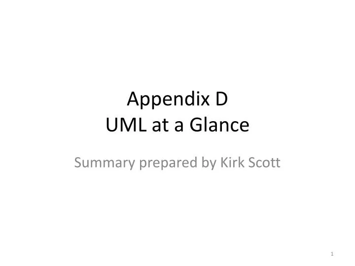 appendix d uml at a glance