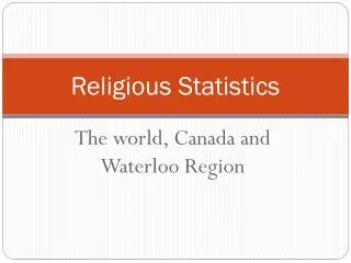 Religious Statistics