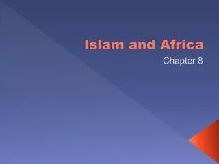 Islam and Africa