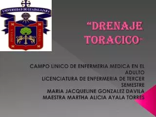 drenaje toracico