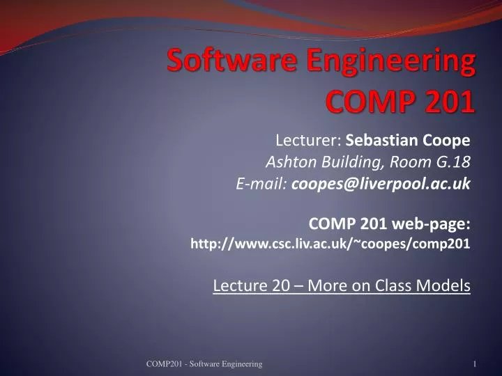 software engineering comp 201