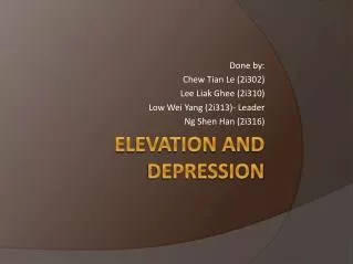 Elevation and depression